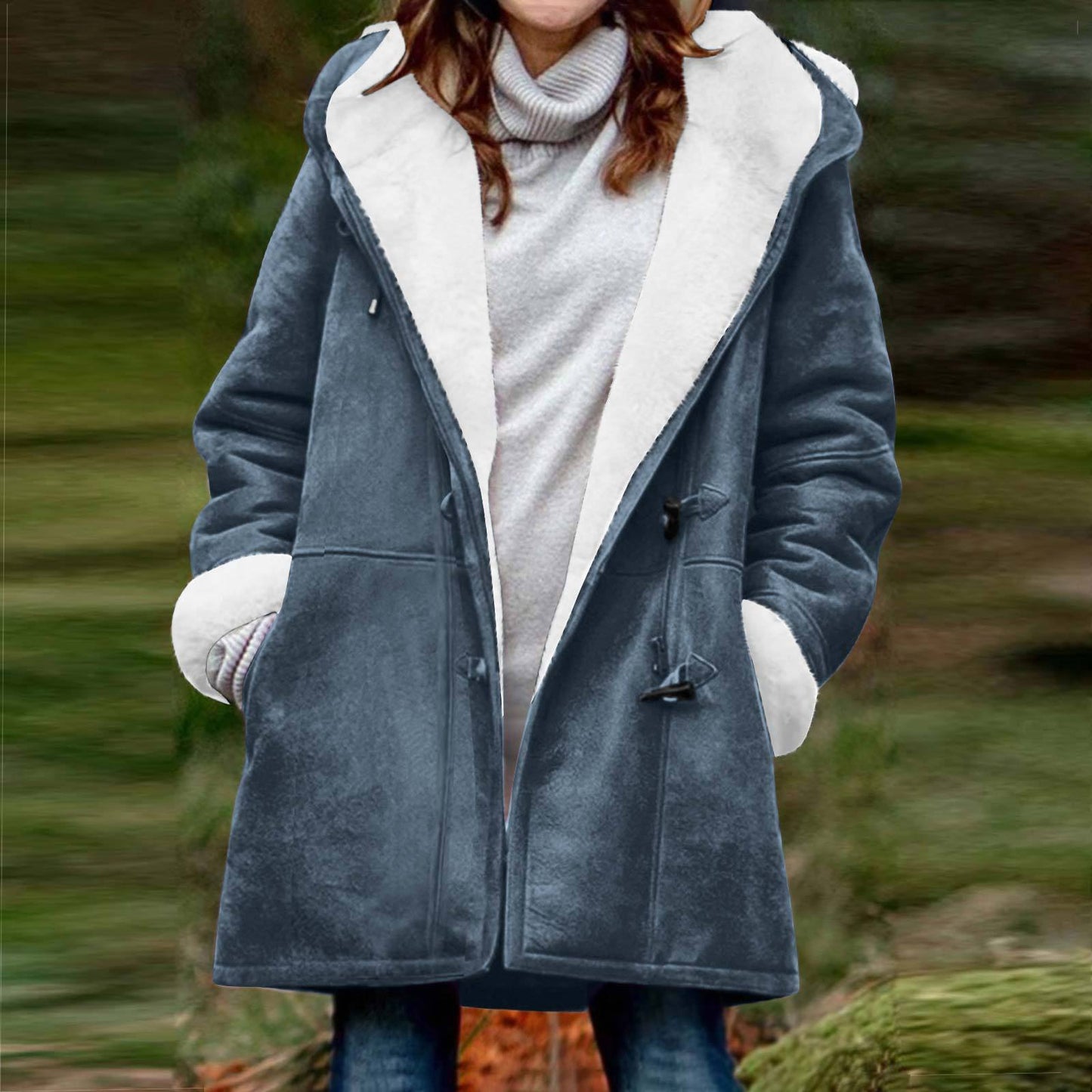 Women's Suede Fleece-lined Warm Jacket